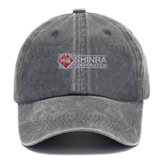 Shinra Corporation Logo Embroidery Washed Cap 