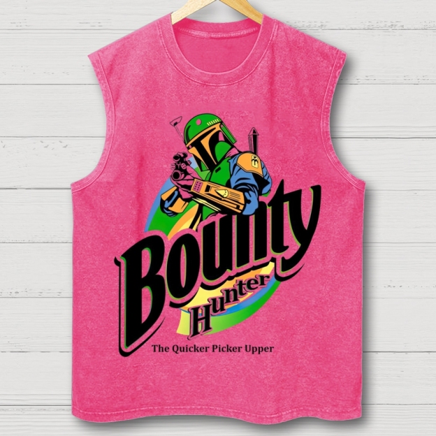 Bounty Hunter Retro Graphic Washed Tank Top