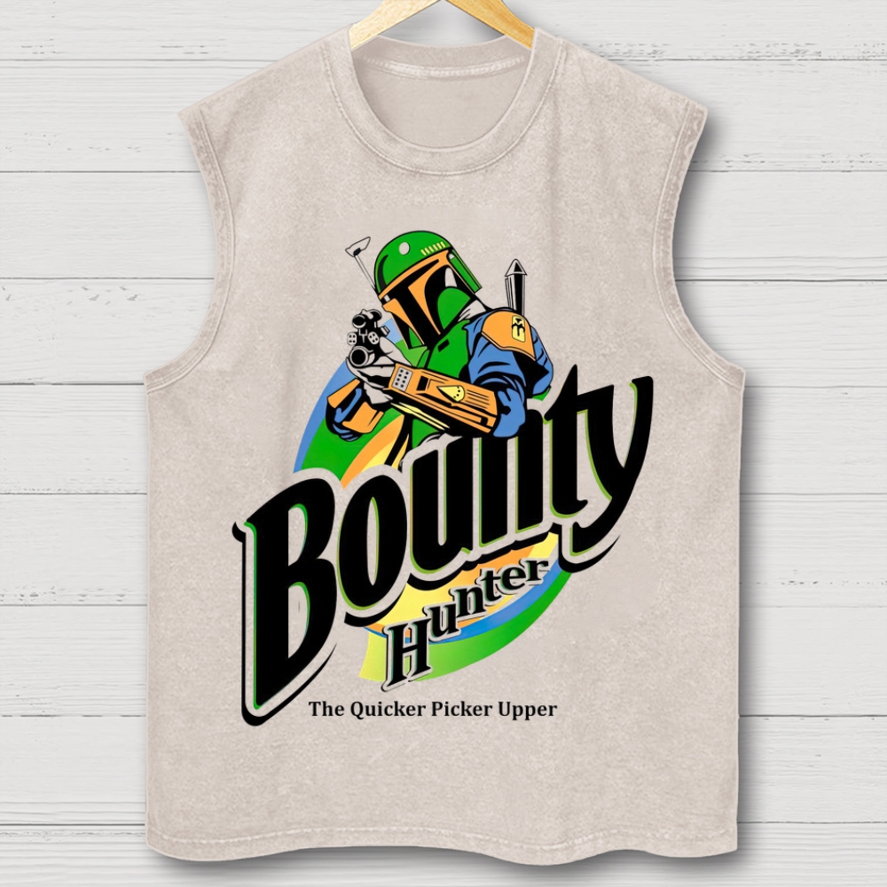 Bounty Hunter Retro Graphic Washed Tank Top