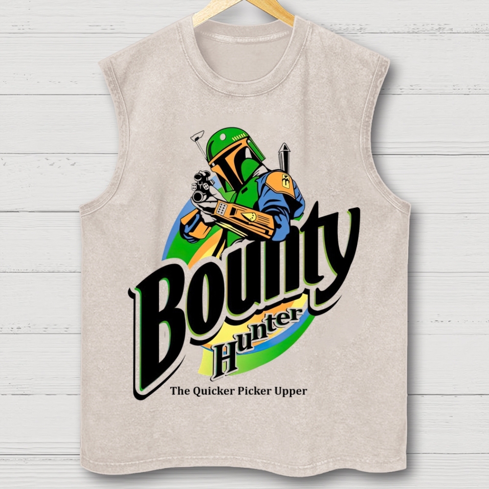 Bounty Hunter Retro Graphic Washed Tank Top