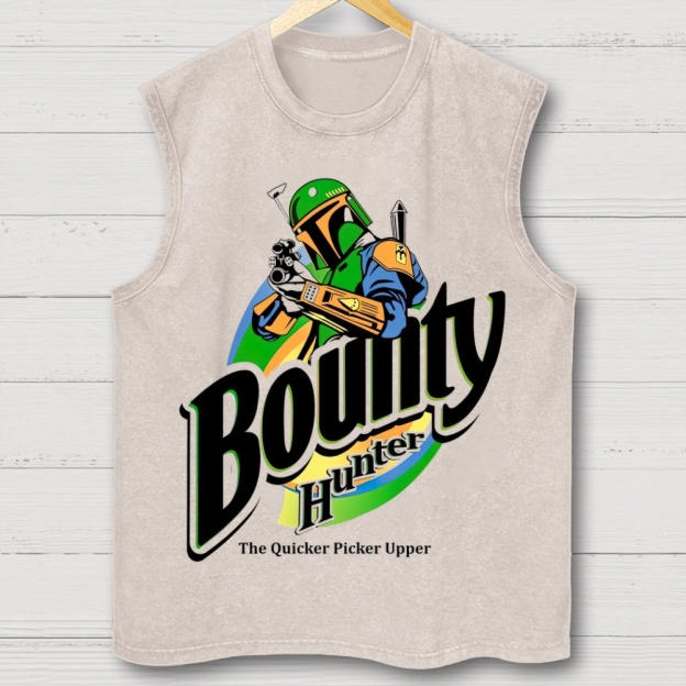 Bounty Hunter Retro Graphic Washed Tank Top