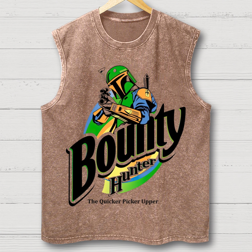 Bounty Hunter Retro Graphic Washed Tank Top
