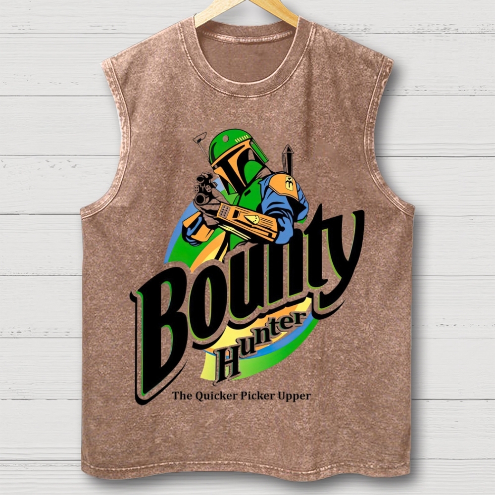 Bounty Hunter Retro Graphic Washed Tank Top