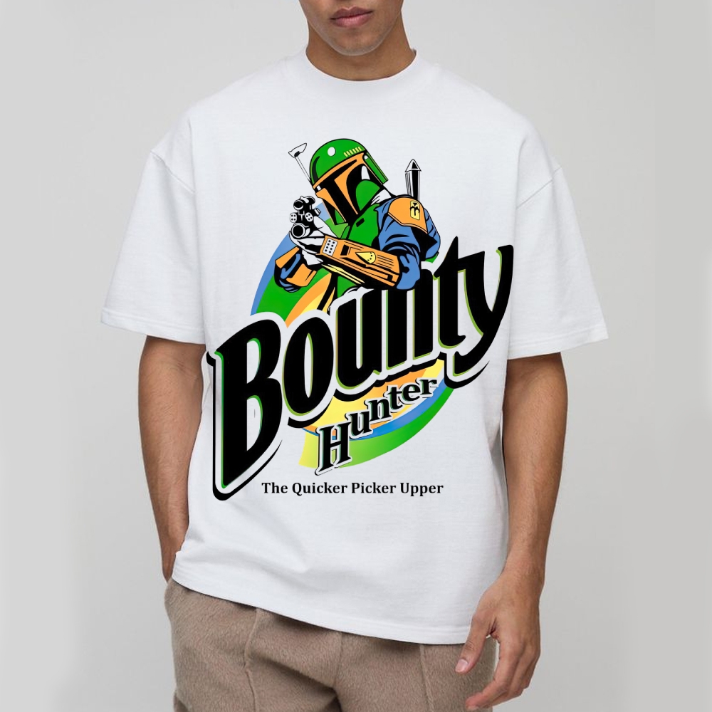 Bounty Hunter Retro Graphic Cotton T-shirt