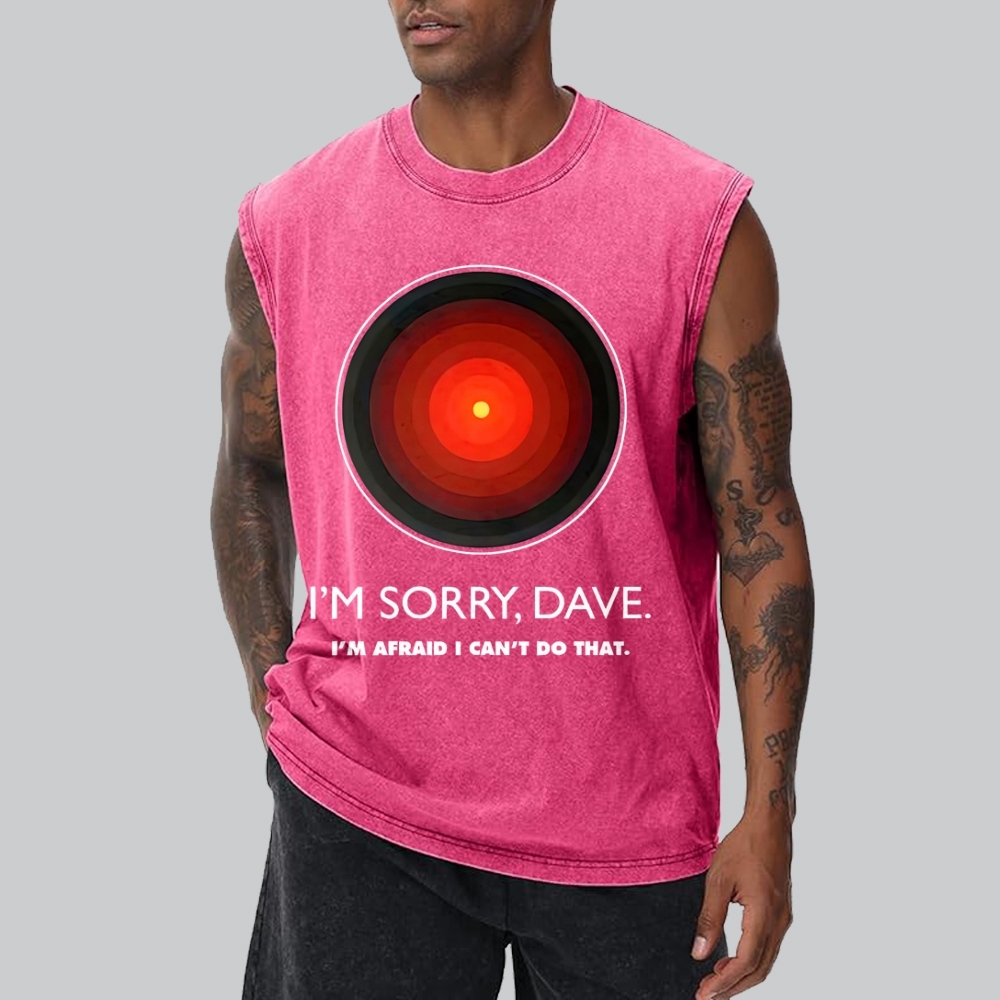 I'M SORRY DAVE, HAL9000 Washed Tank Top 
