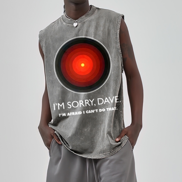 I'M SORRY DAVE, HAL9000 Washed Tank Top 