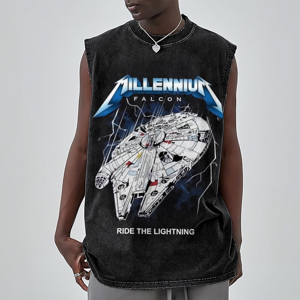 Retro Sci-Fi World Washed Tank Top 