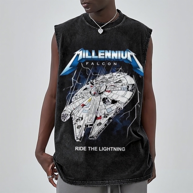 Retro Sci-Fi World Washed Tank Top 