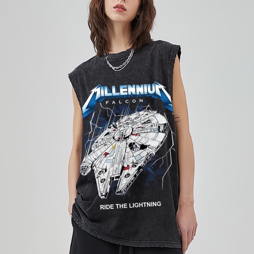 Retro Sci-Fi World Washed Tank Top 