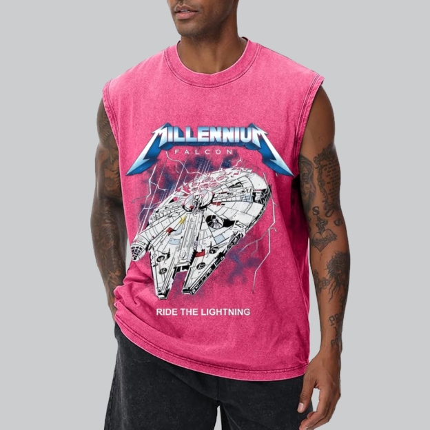 Retro Sci-Fi World Washed Tank Top 