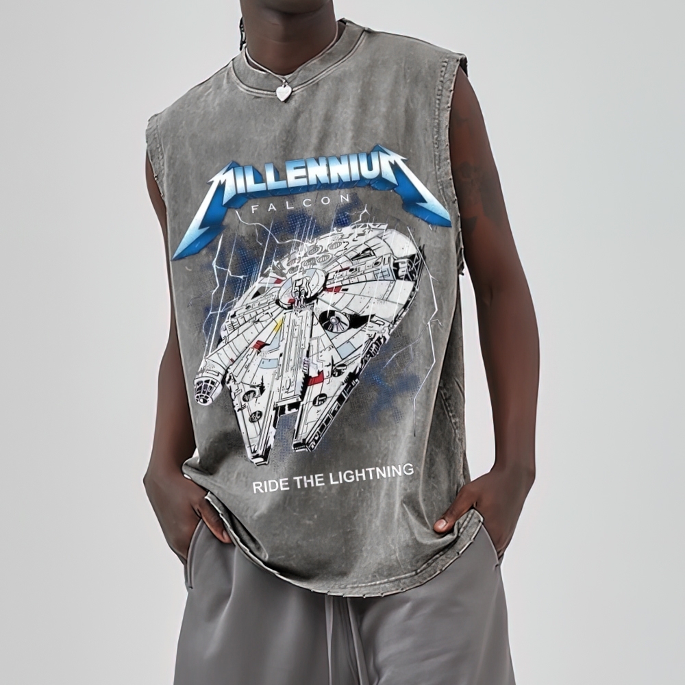 Retro Sci-Fi World Washed Tank Top 