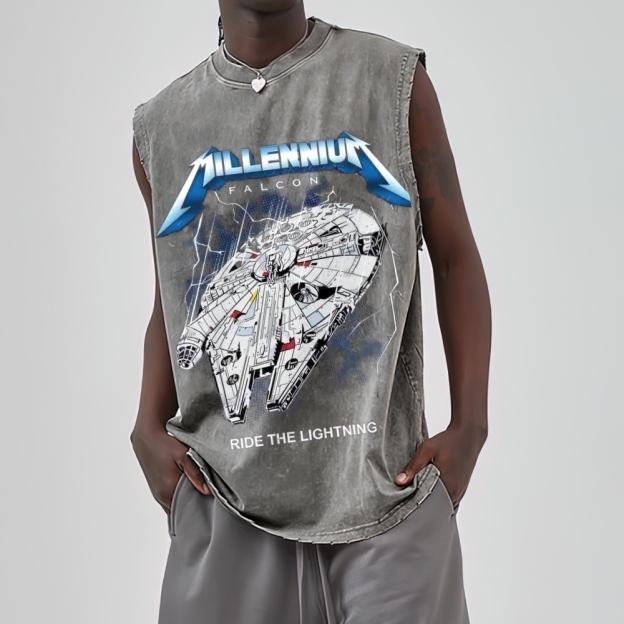 Retro Sci-Fi World Washed Tank Top 