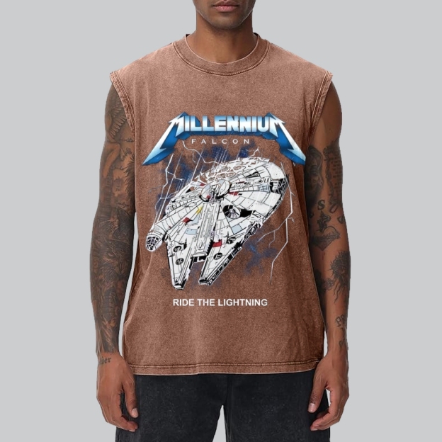 Retro Sci-Fi World Washed Tank Top 