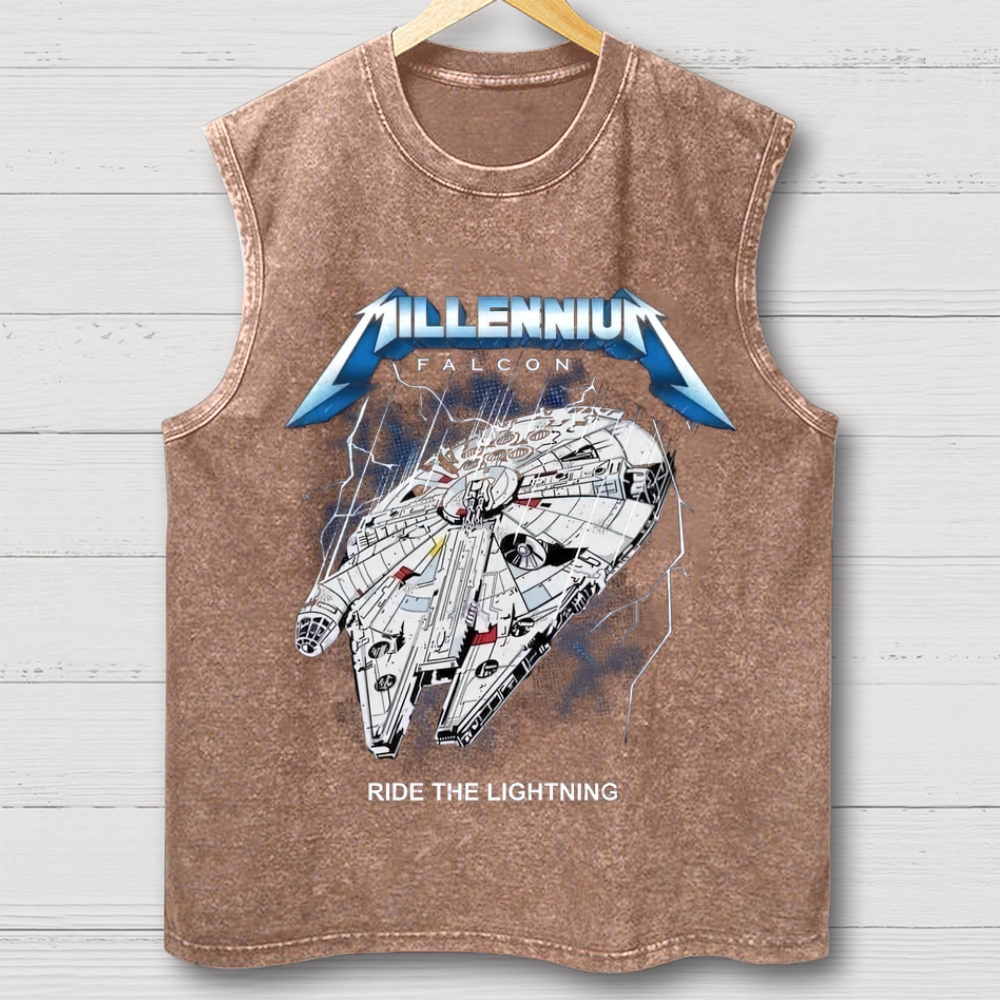 Retro Sci-Fi World Washed Tank Top 