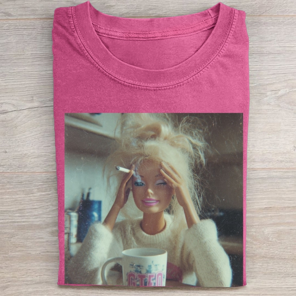 Stressed Blonde Doll Graphic Vintage Washed Tee