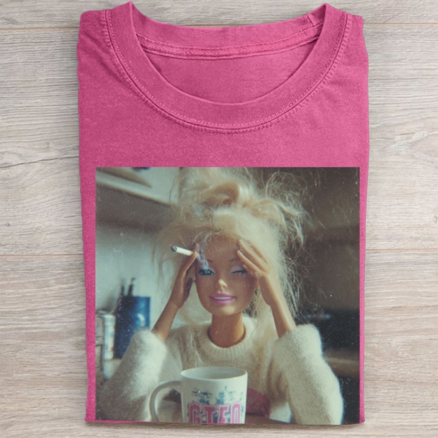 Stressed Blonde Doll Graphic Vintage Washed Tee