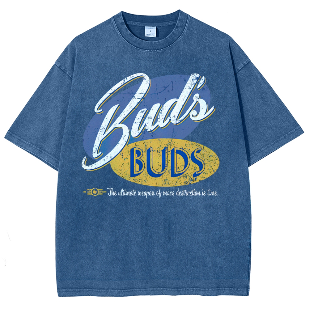 Bud's Buds Retro Brand Graphic Washed T-Shirt