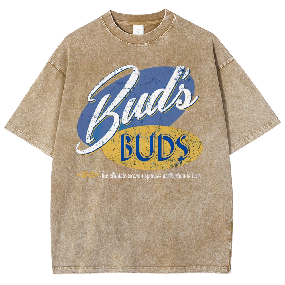 Bud's Buds Retro Brand Graphic Washed T-Shirt