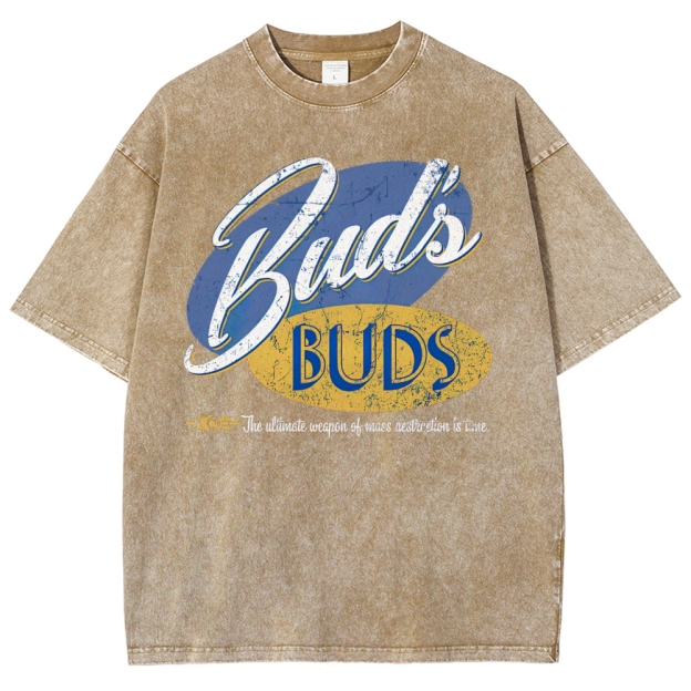 Bud's Buds Retro Brand Graphic Washed T-Shirt