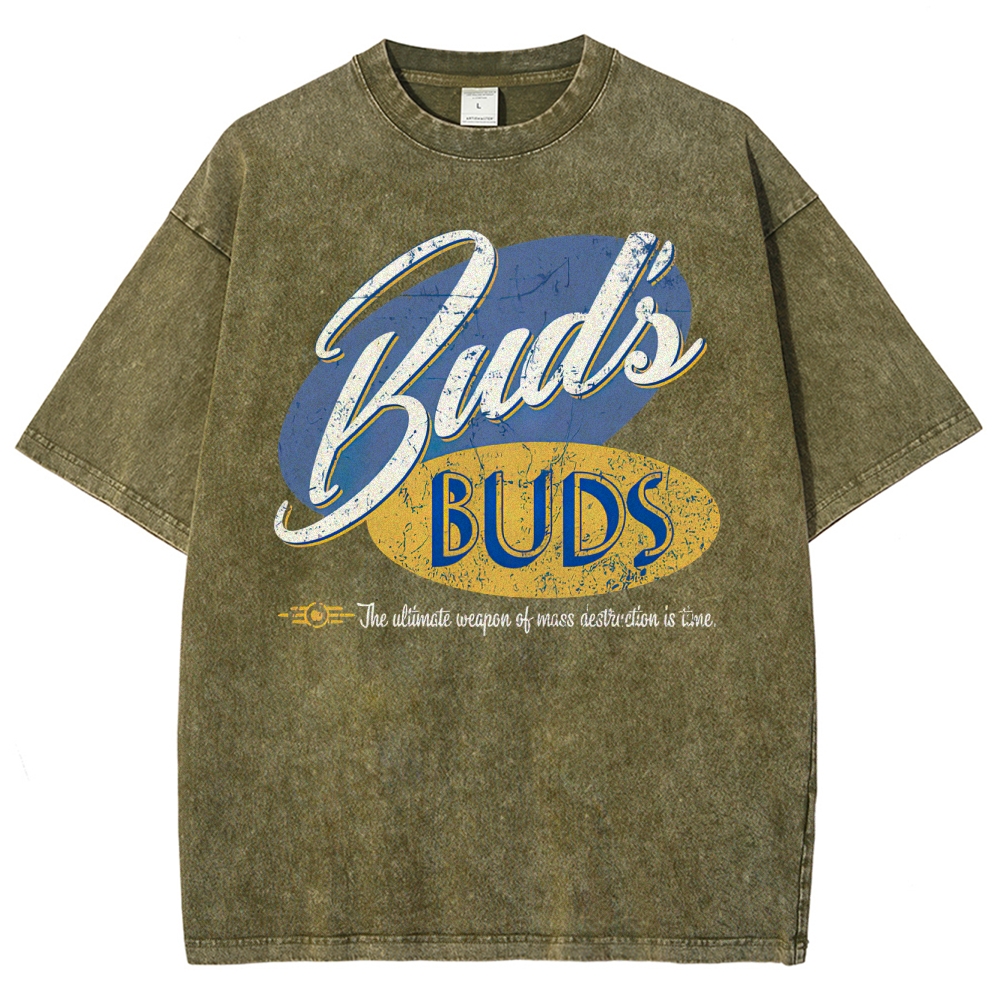 Bud's Buds Retro Brand Graphic Washed T-Shirt