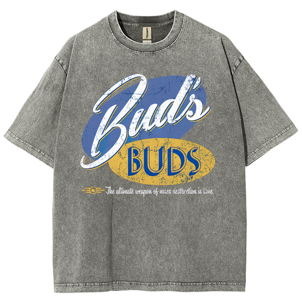 Bud's Buds Retro Brand Graphic Washed T-Shirt