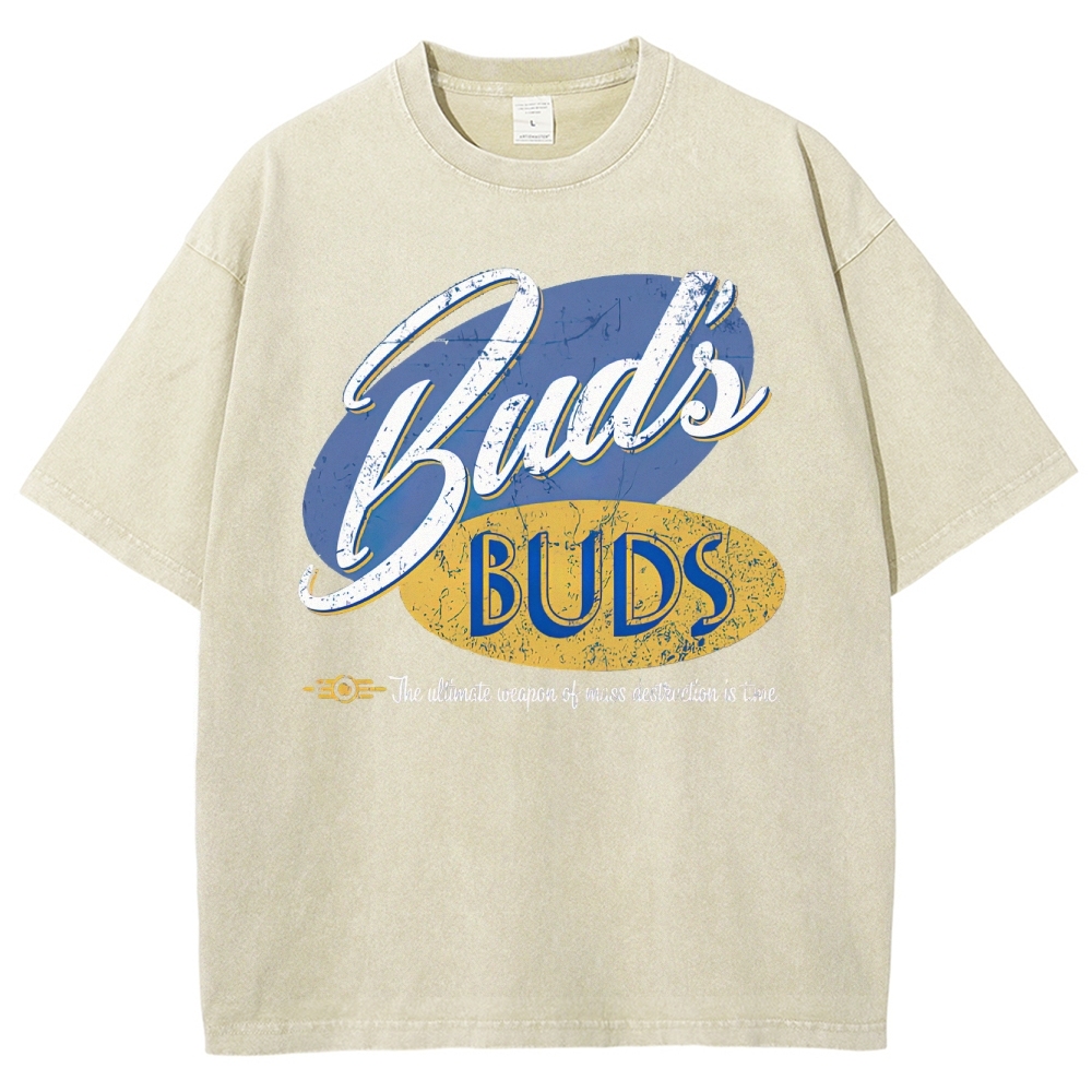 Bud's Buds Retro Brand Graphic Washed T-Shirt