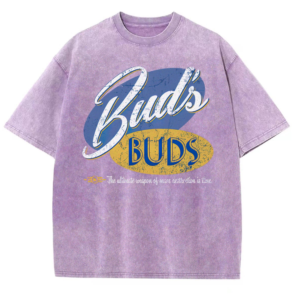 Bud's Buds Retro Brand Graphic Washed T-Shirt