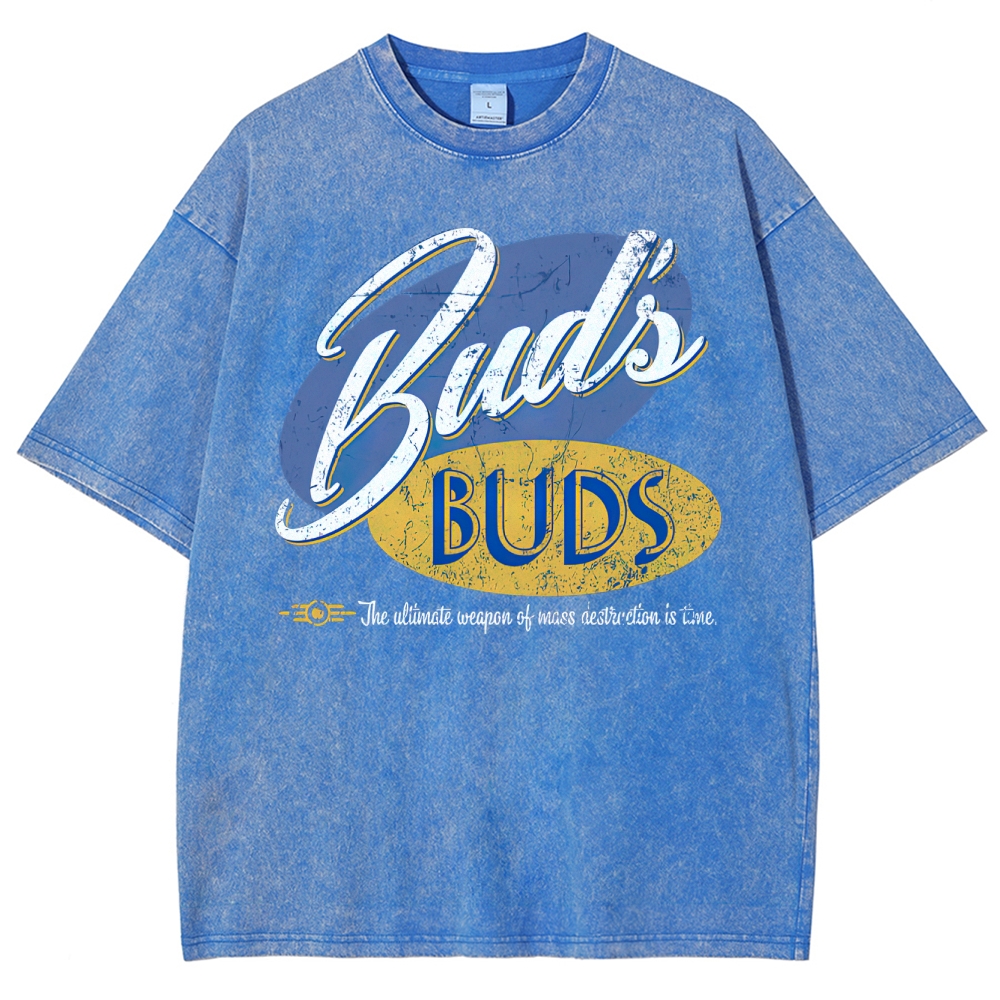 Bud's Buds Retro Brand Graphic Washed T-Shirt