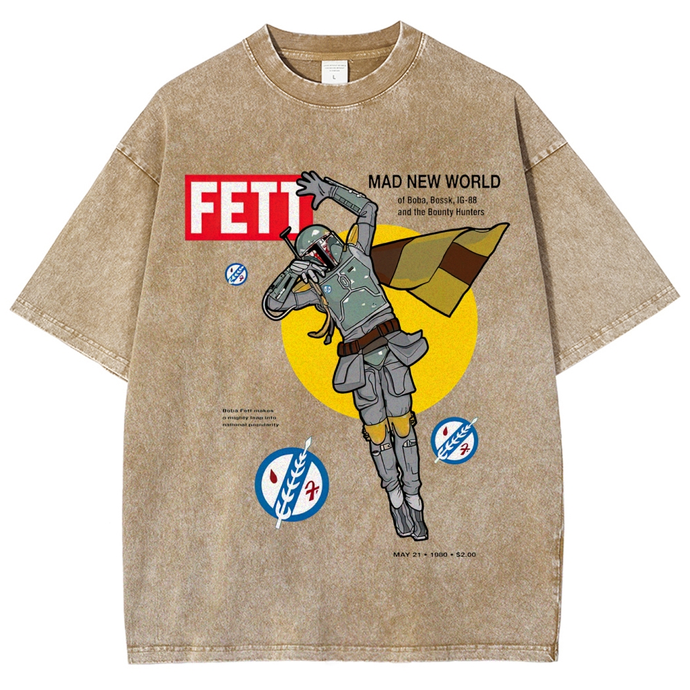 Distressed Red & Black Symbol Graphic Washed T-Shirt Washed T-Shirt