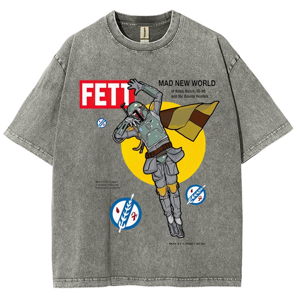 Distressed Red & Black Symbol Graphic Washed T-Shirt Washed T-Shirt