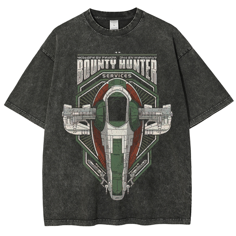 Bounty Hunter Services Starship Graphic Washed T-Shirt