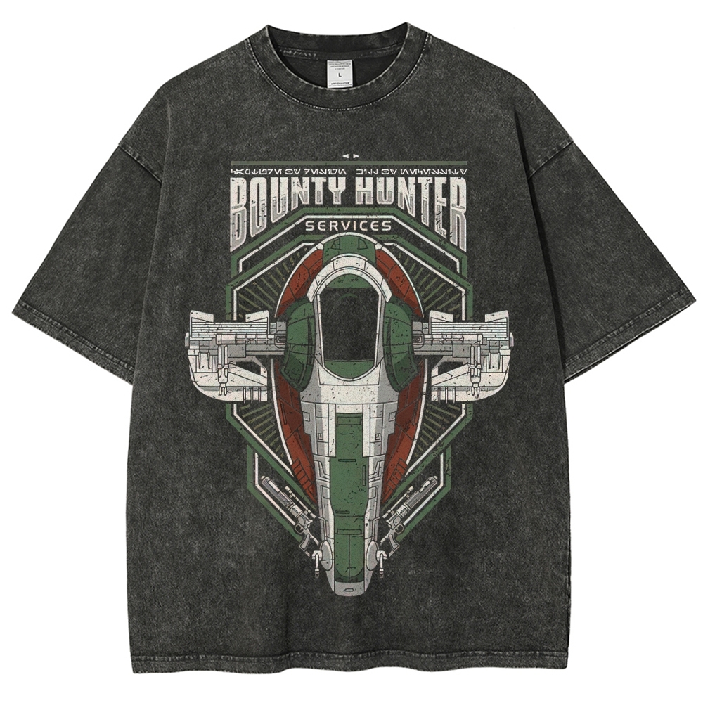 Bounty Hunter Services Starship Graphic Washed T-Shirt
