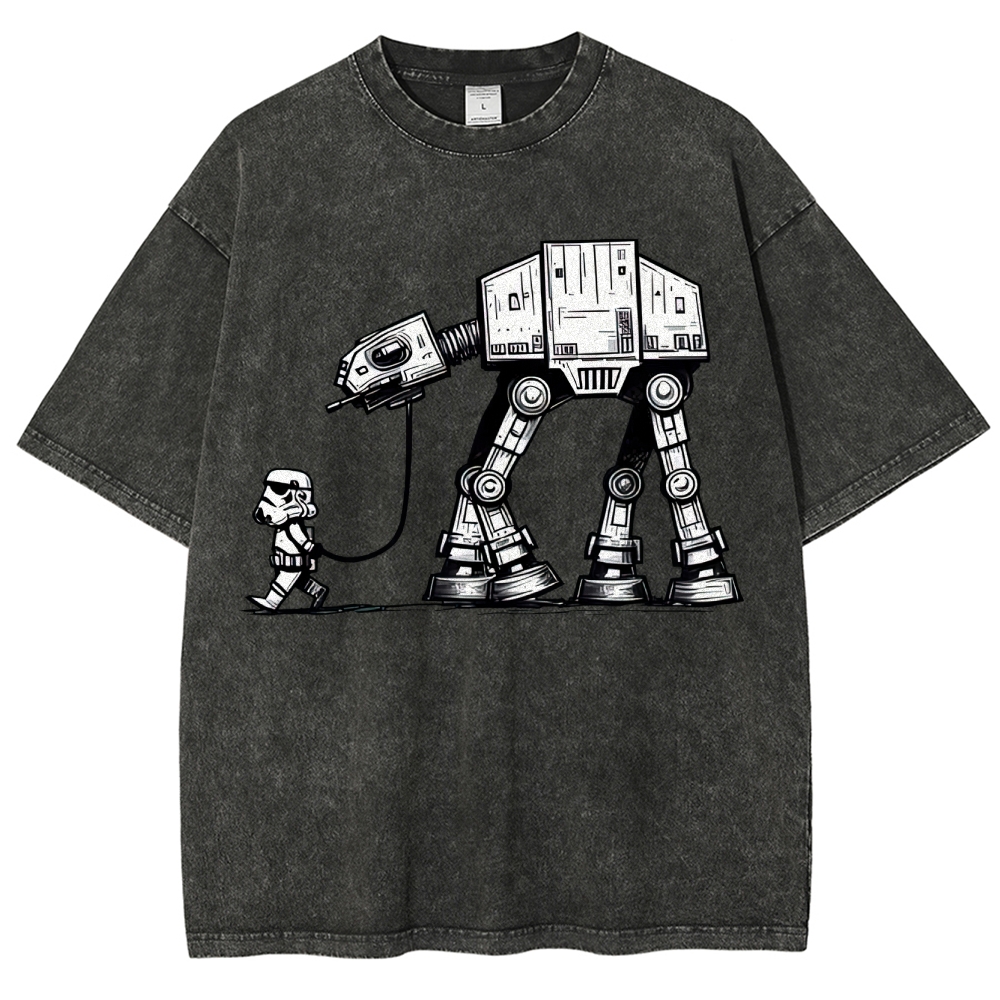 Mini Trooper & Giant Walker Graphic Washed T-Shirt