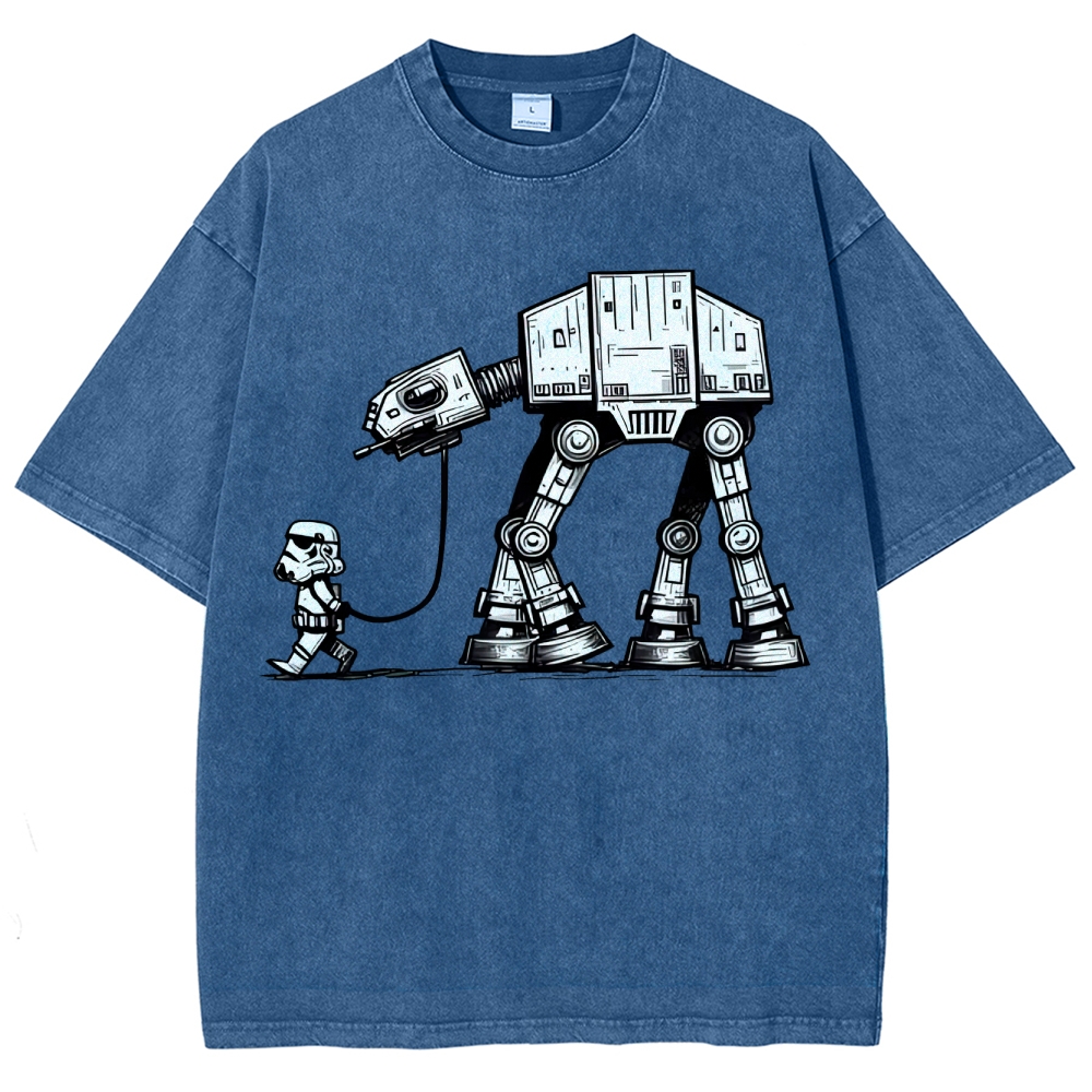 Mini Trooper & Giant Walker Graphic Washed T-Shirt