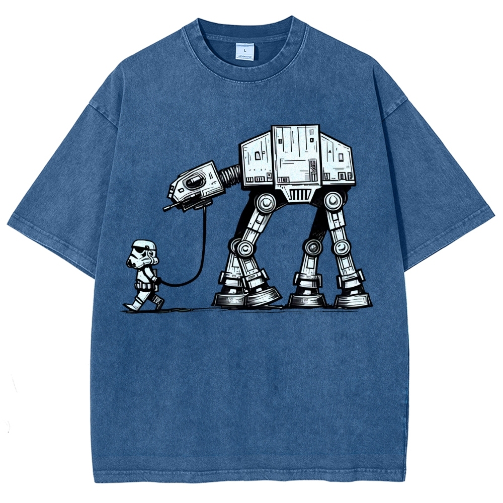 Mini Trooper & Giant Walker Graphic Washed T-Shirt