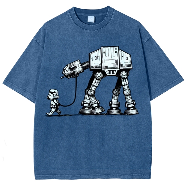 Mini Trooper & Giant Walker Graphic Washed T-Shirt