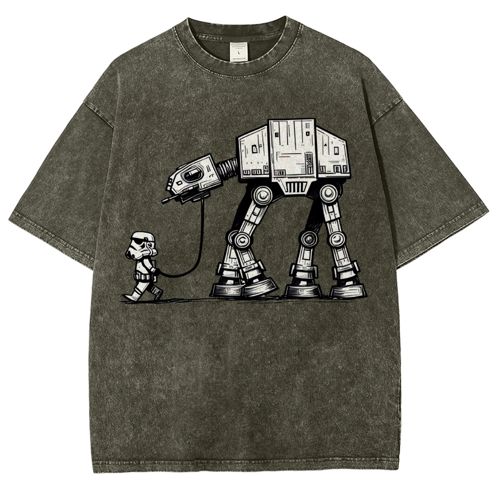 Mini Trooper & Giant Walker Graphic Washed T-Shirt