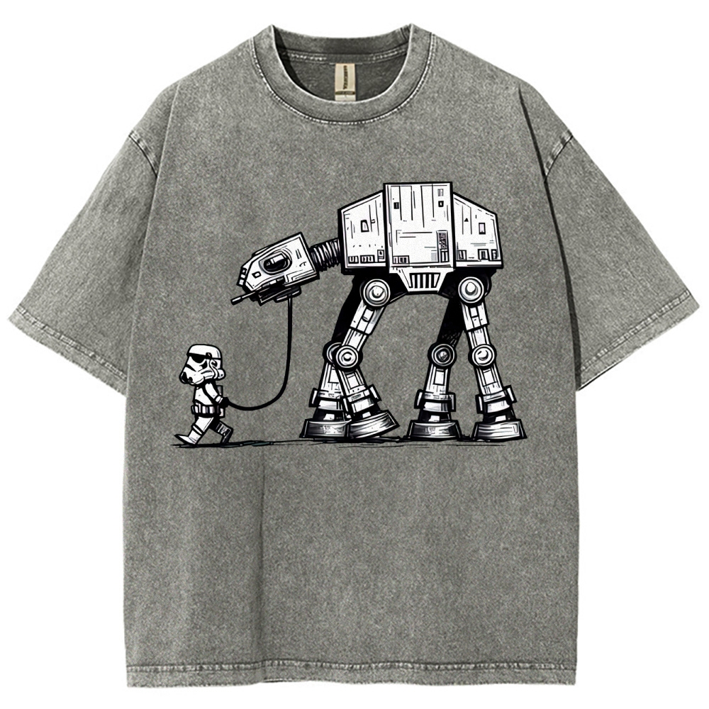 Mini Trooper & Giant Walker Graphic Washed T-Shirt