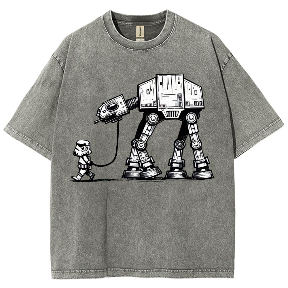 Mini Trooper & Giant Walker Graphic Washed T-Shirt