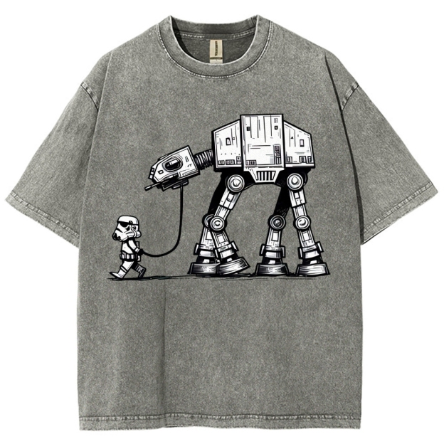 Mini Trooper & Giant Walker Graphic Washed T-Shirt
