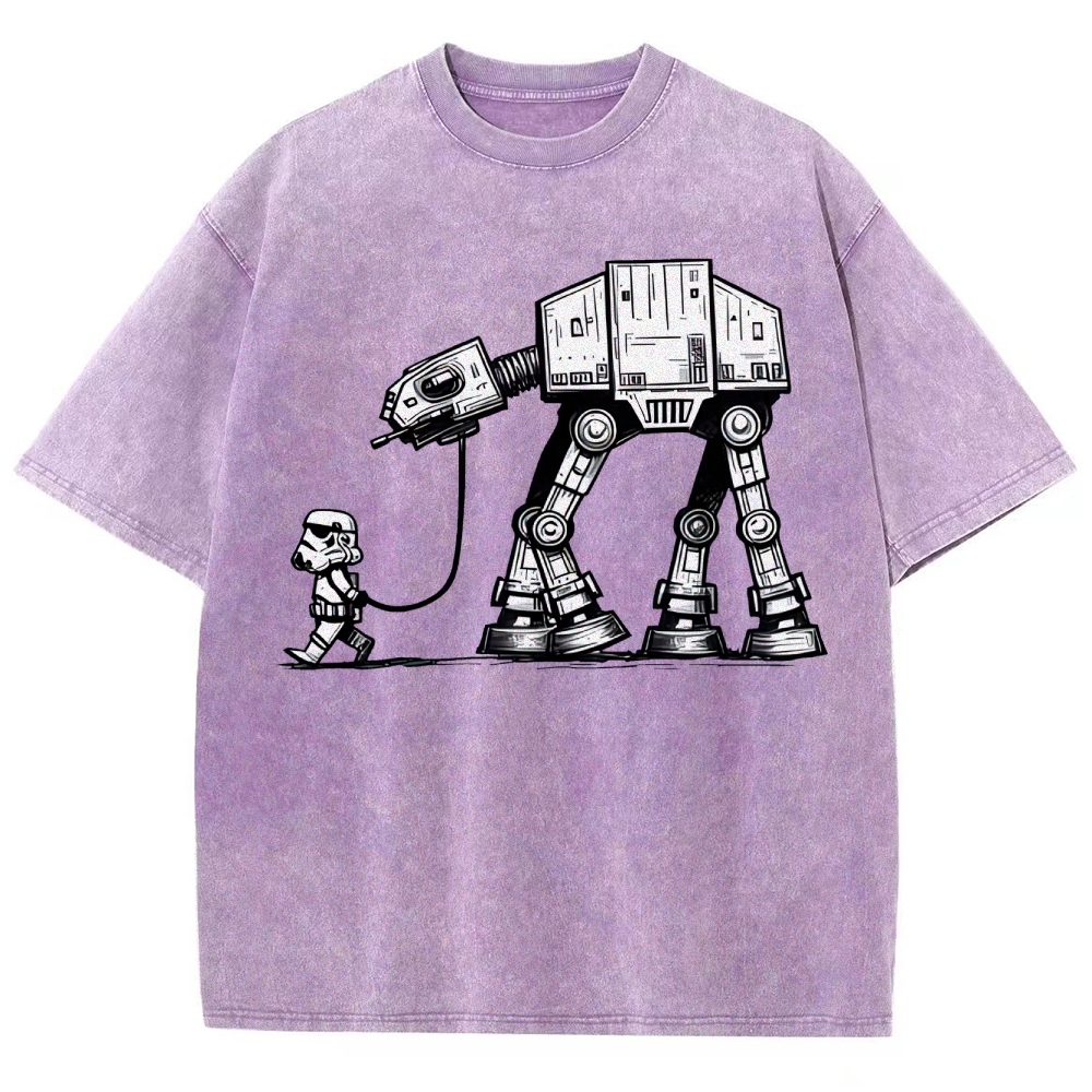 Mini Trooper & Giant Walker Graphic Washed T-Shirt