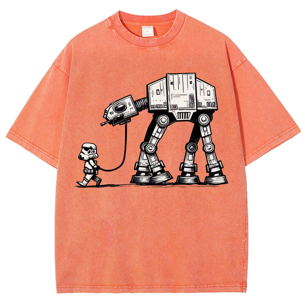 Mini Trooper & Giant Walker Graphic Washed T-Shirt