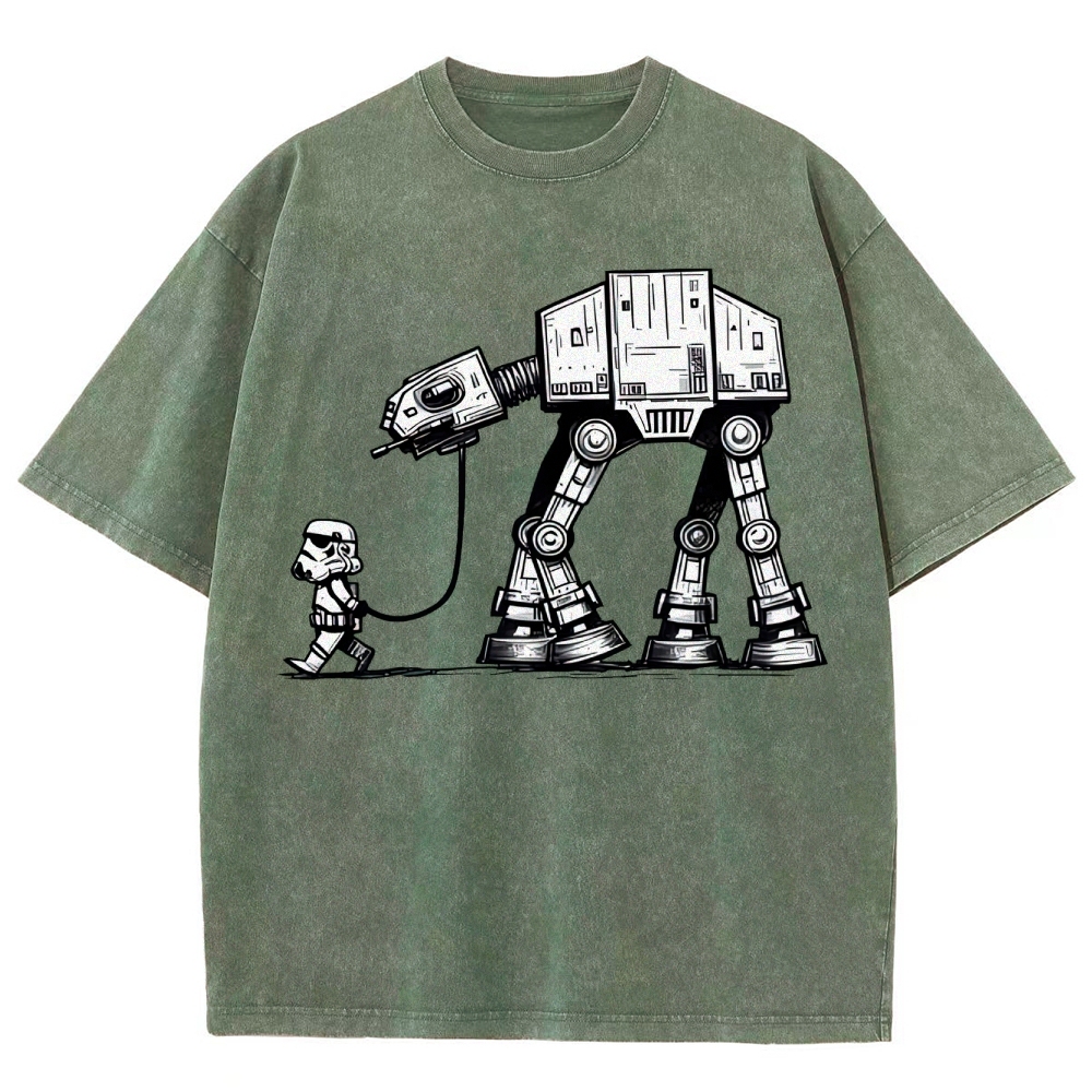 Mini Trooper & Giant Walker Graphic Washed T-Shirt