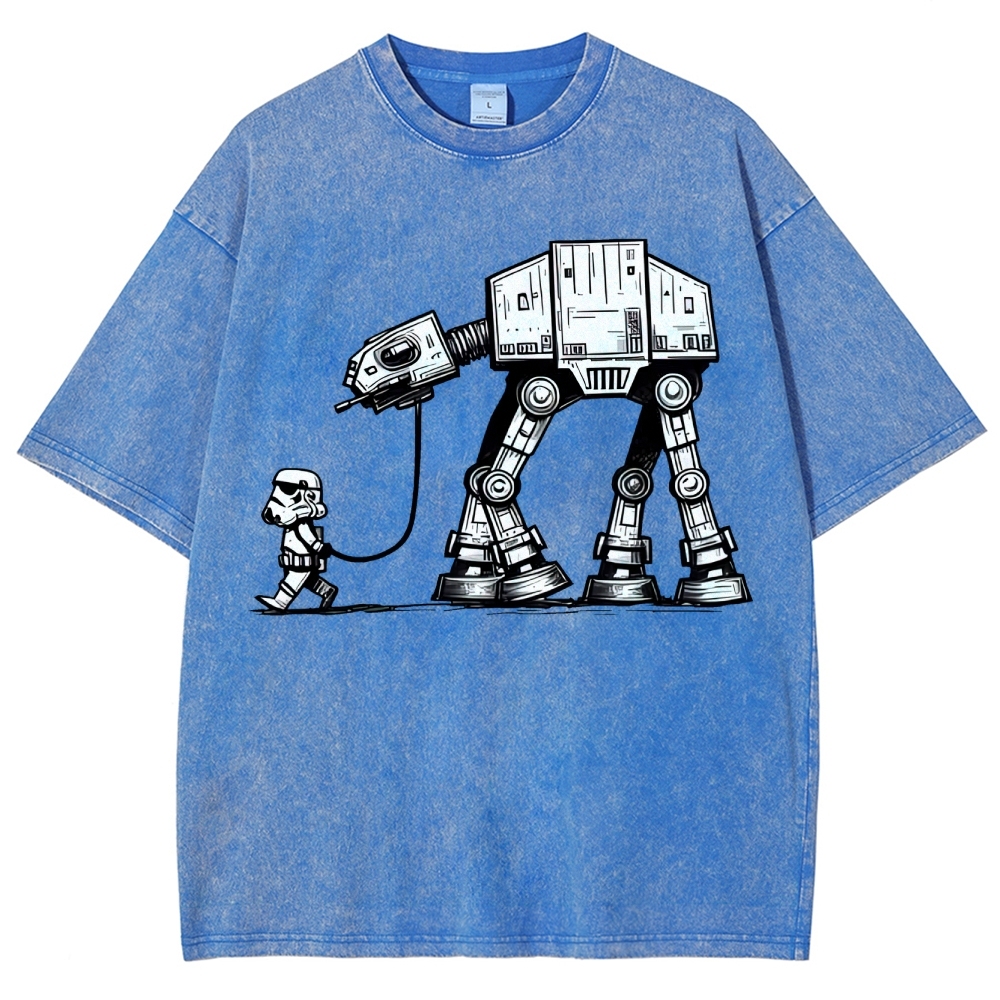 Mini Trooper & Giant Walker Graphic Washed T-Shirt