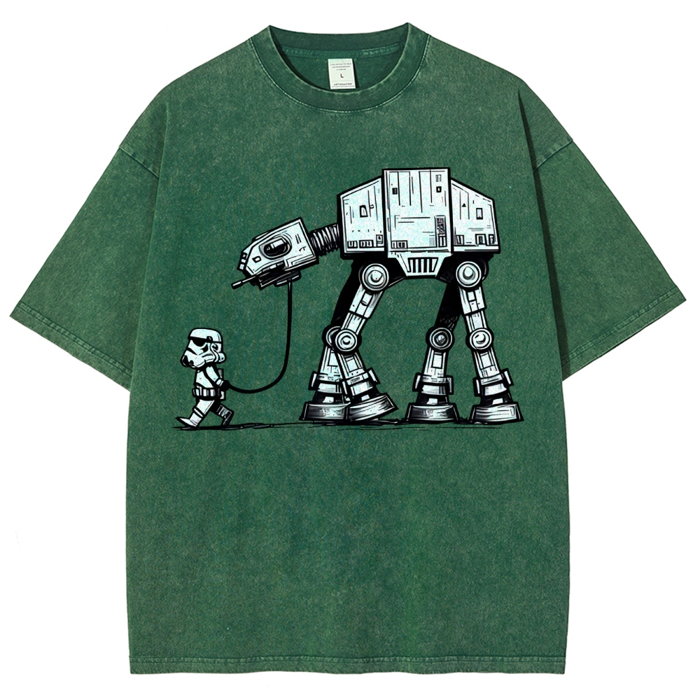 Mini Trooper & Giant Walker Graphic Washed T-Shirt