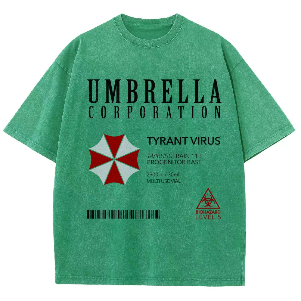 Umbrella Corporation Tyrant Virus Graphic Washed T-Shirt