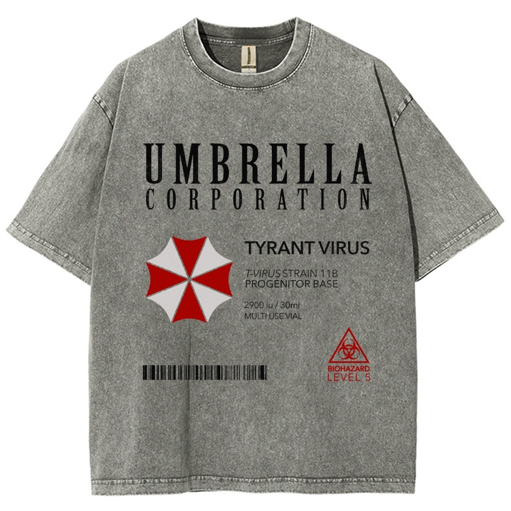 Umbrella Corporation Tyrant Virus Graphic Washed T-Shirt
