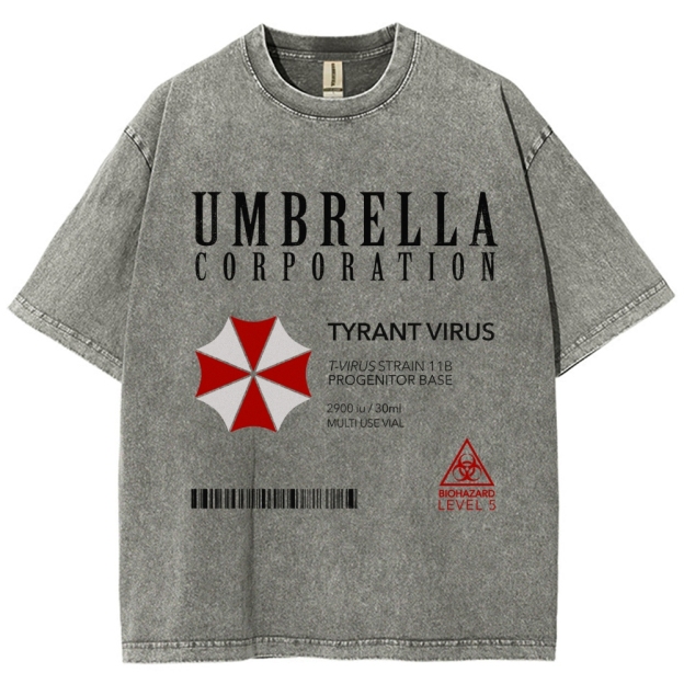 Umbrella Corporation Tyrant Virus Graphic Washed T-Shirt