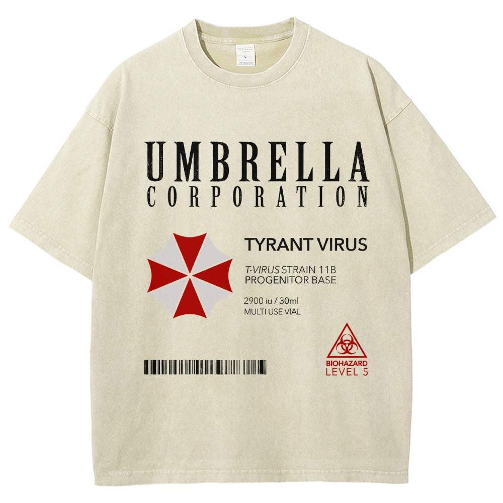 Umbrella Corporation Tyrant Virus Graphic Washed T-Shirt