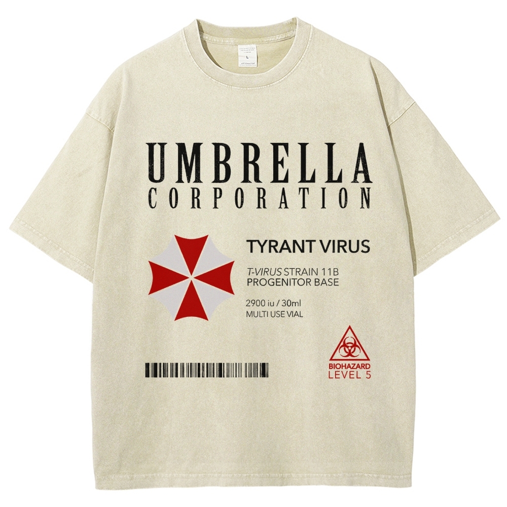 Umbrella Corporation Tyrant Virus Graphic Washed T-Shirt